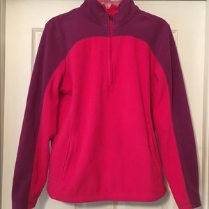 EUC Tek Gear Pink/Purple Fleece LS Pullover Size:L